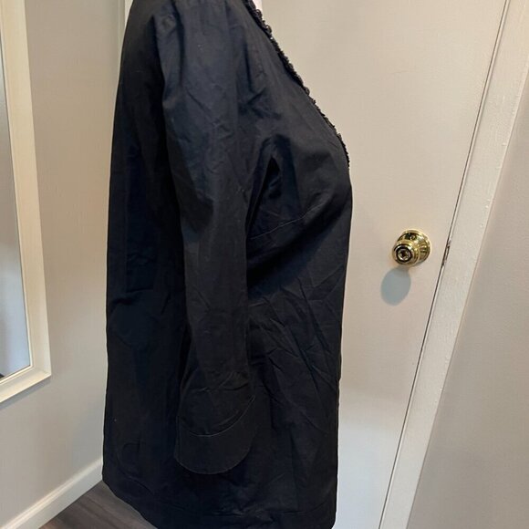 MICHAEL Michael Kors Black Beaded Cotton Tunic Top, Size Medium - Picture 7 of 12